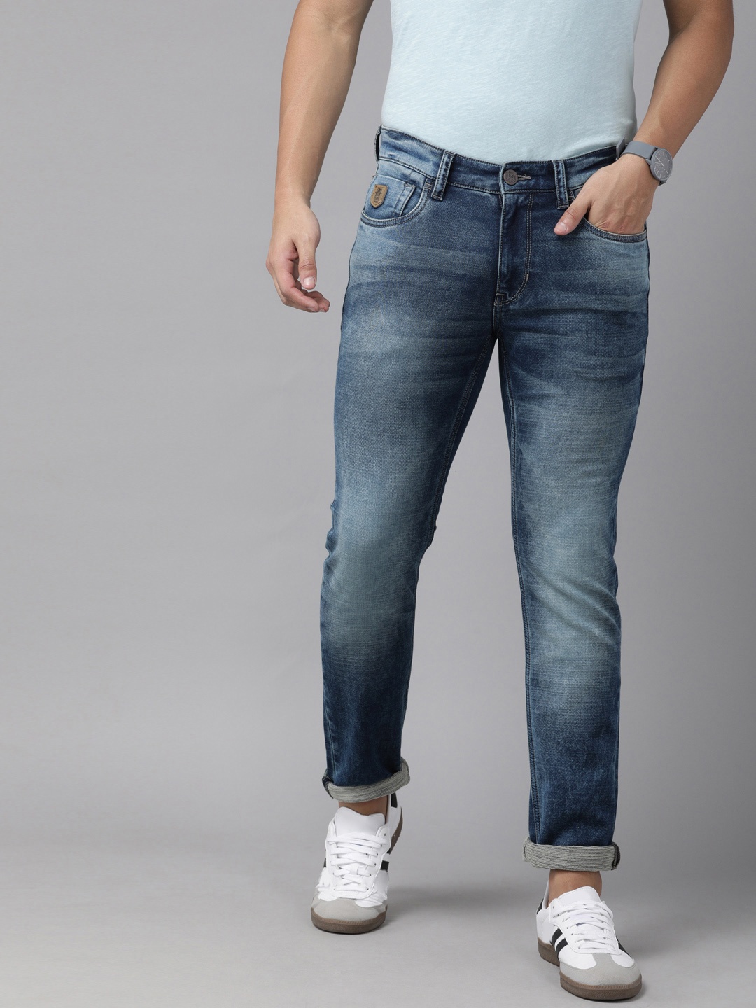 

U.S. Polo Assn. Denim Co. Men Blue Slim Fit Mid-Rise Clean Look Stretchable Jeans