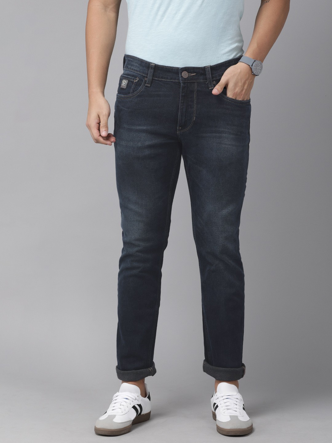 

U.S. Polo Assn. Denim Co. Men Blue Slim Fit Mid-Rise Clean Look Jeans