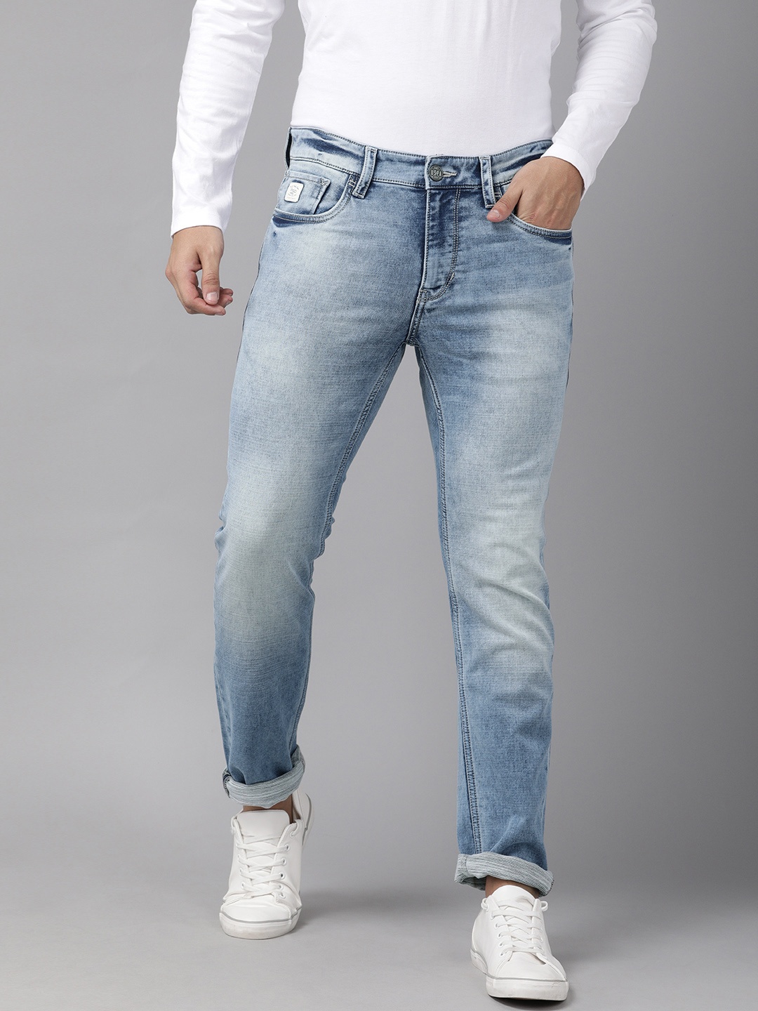 

U.S. Polo Assn. Denim Co. Men Blue Slim Fit Mid-Rise Clean Look Stretchable Jeans