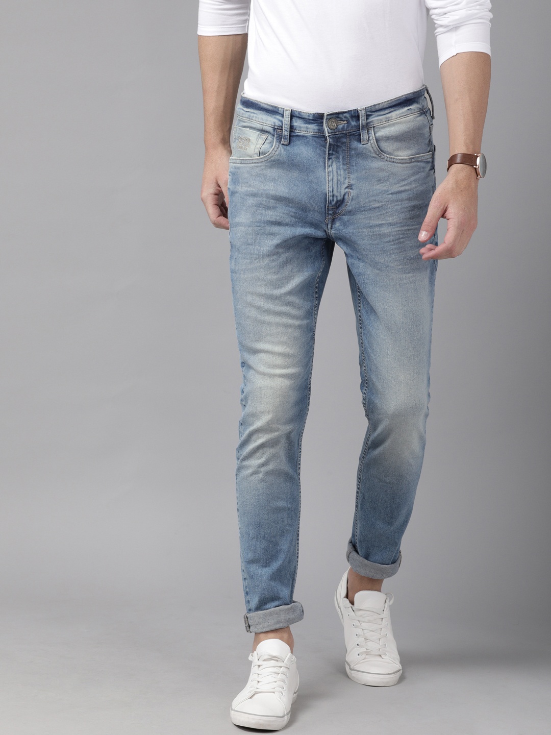 

U.S. Polo Assn. Denim Co. Men Blue Slim Fit Mid-Rise Clean Look Stretchable Jeans
