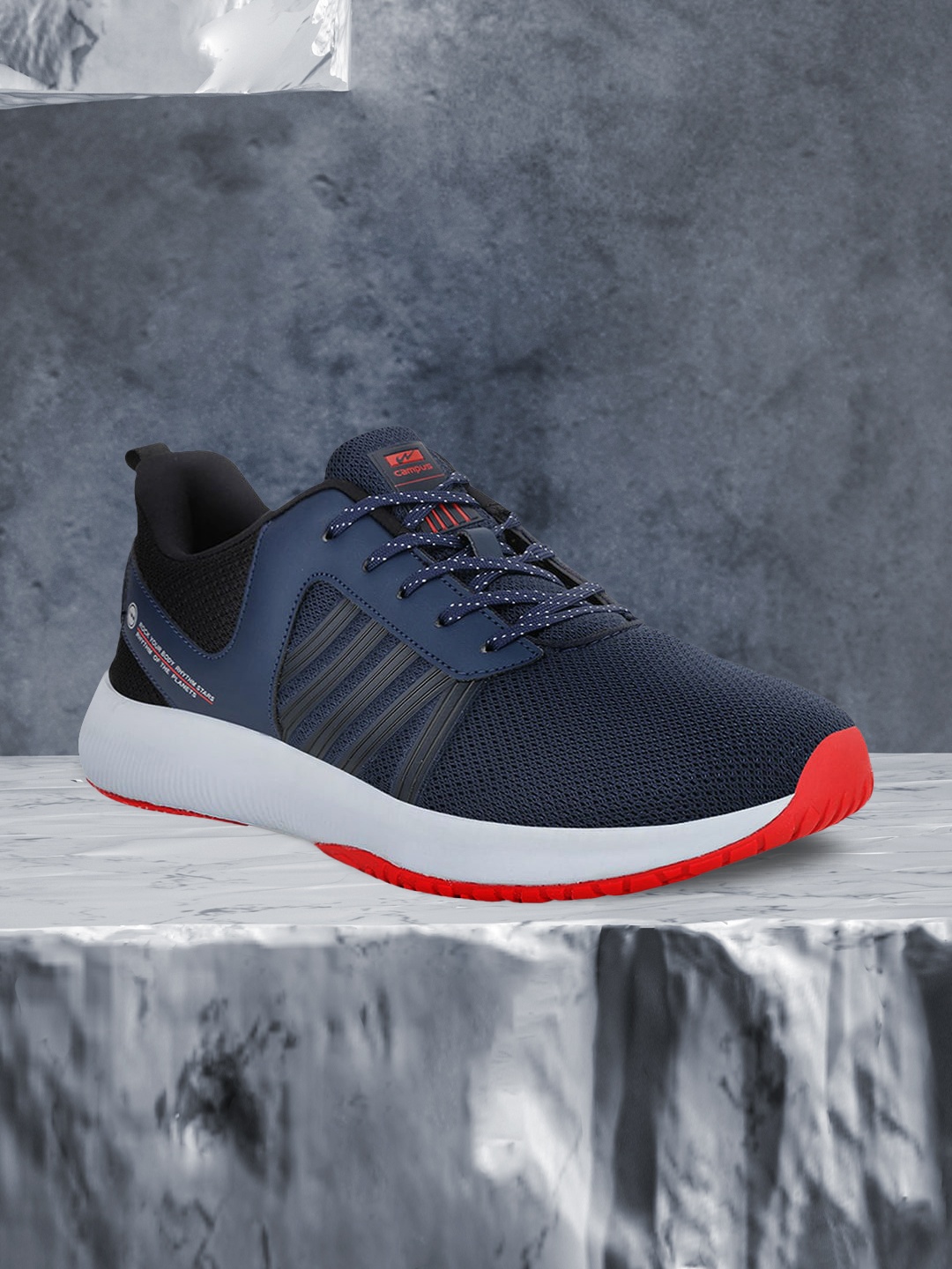 

Campus Men Navy Blue Roc Pro Mesh Running Shoes