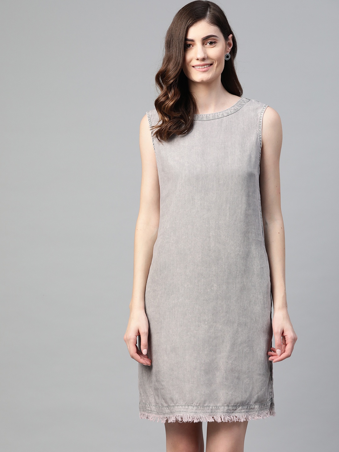 

Marks & Spencer Women Grey Faded Shift Dress