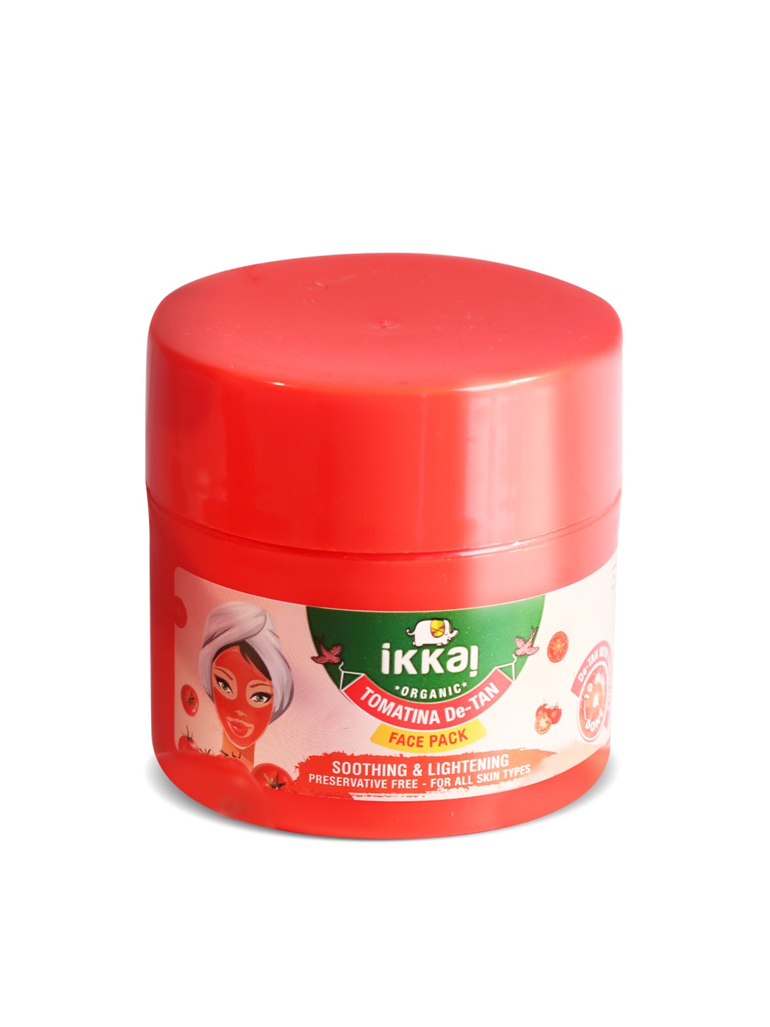 

Ikkai Organic Tomatina De-tan Gel Face Pack 50 gm, Red