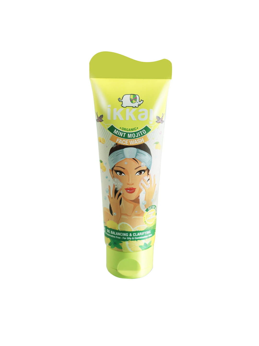 

Ikkai by Lotus Herbals Unisex Organic Mint Mojito Face Wash 100 ml, Green