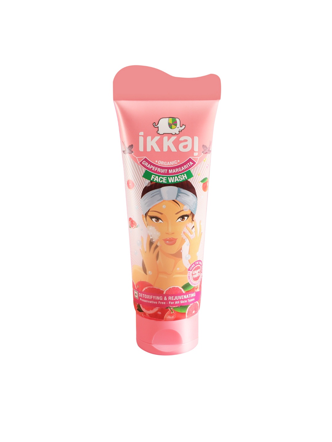 

Ikkai by Lotus Herbals Unisex Organic Grapefruit Margarita Face Wash 100 ml, Pink