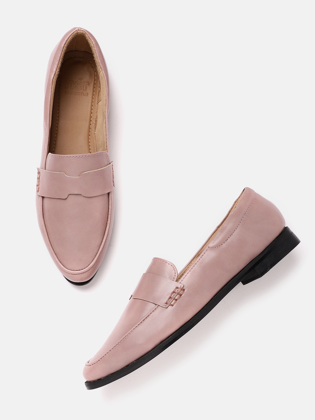 

her by invictus Women Pink Solid Loafers