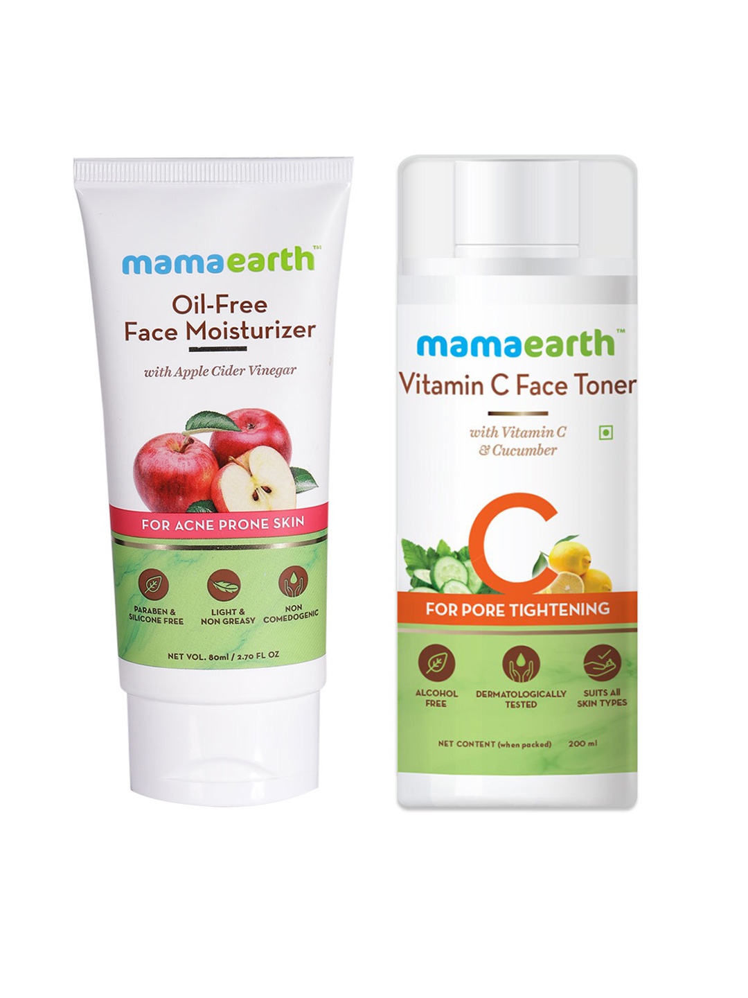 

Mamaearth Unisex Set of Sustainable Toner & Face Moisturizer, White