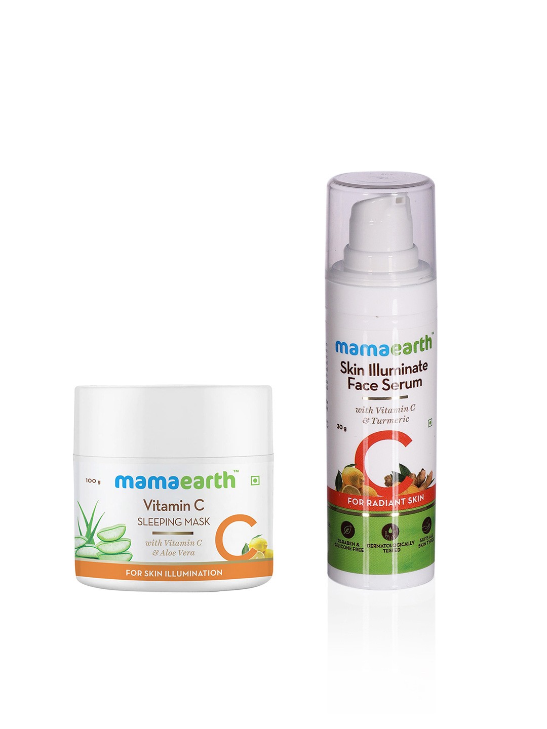 

Mamaearth Sustainable Vitamin C Set of Face Serum & Sleeping Mask, White