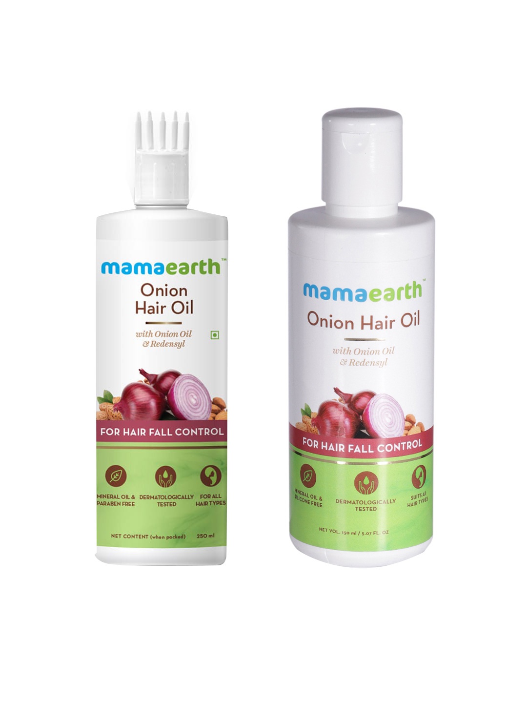 

Mamaearth Set of 2 Onion & Redensyl Hair Oils, Off white