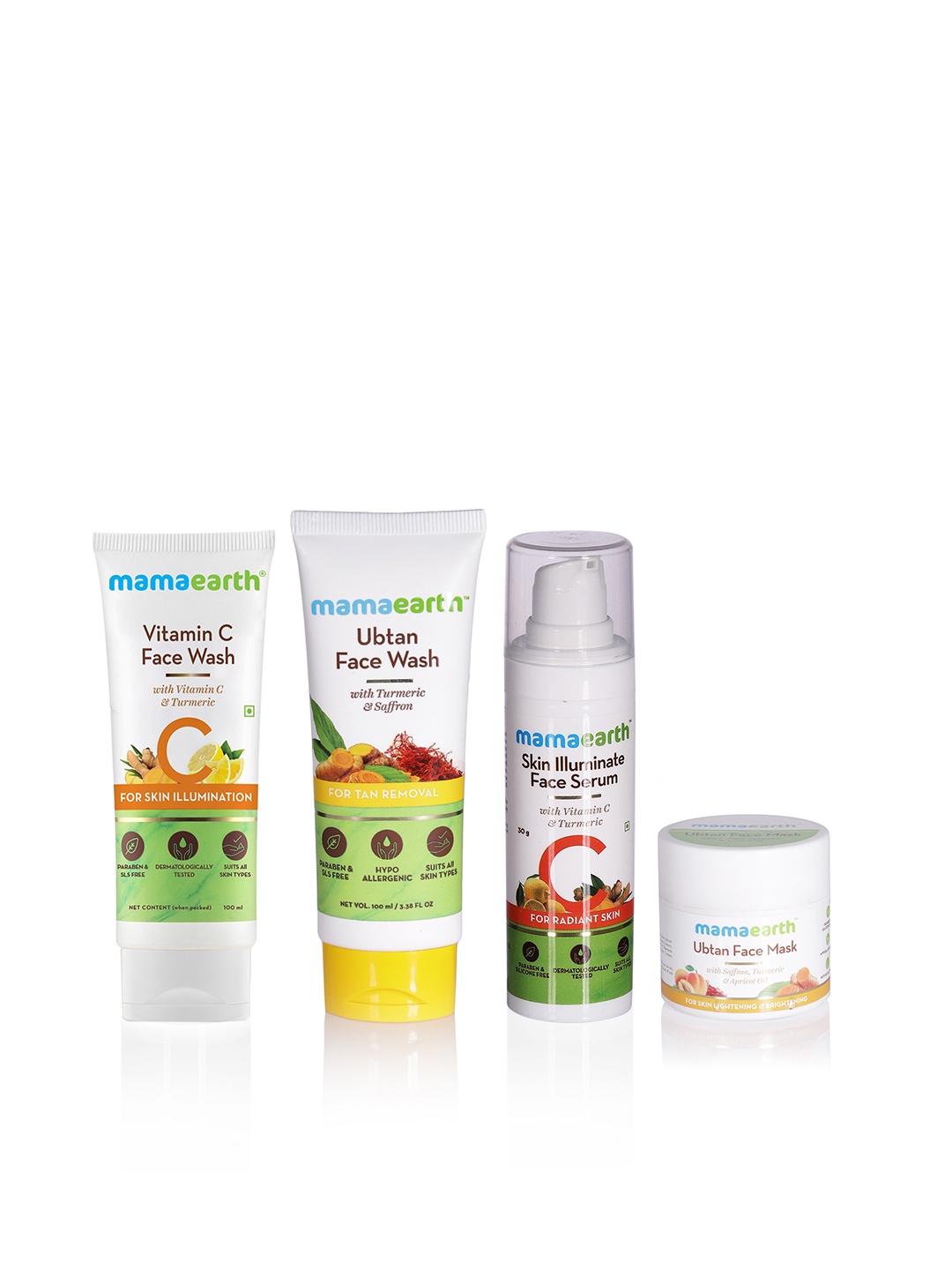 

Mamaearth Sustainable Set of 2 Face Wash, 1 Face Mask, & 1 Face Serum, White