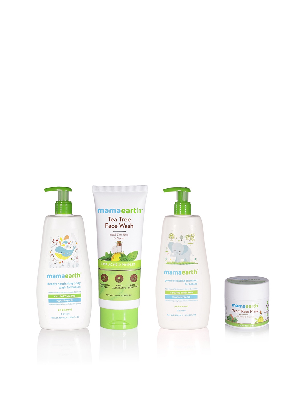 Mamaearth Kids & Adults Sustainable Skin Care Gift Set, White