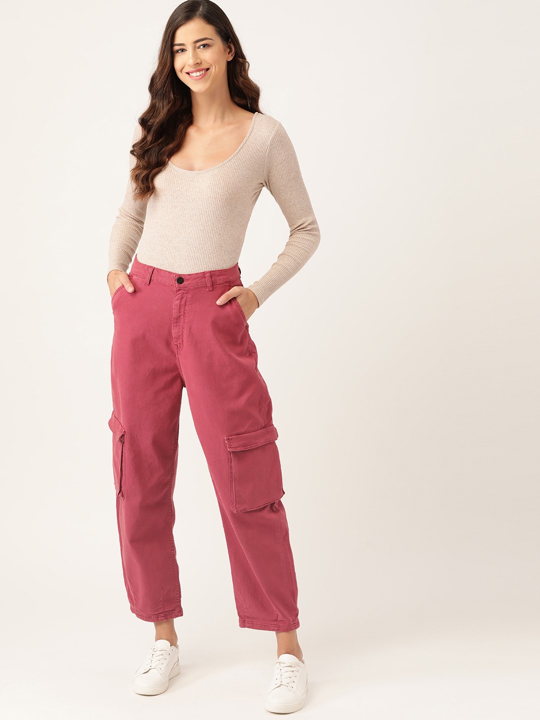 

DressBerry Women Red Slouchy Fit High-Rise Stretchable Jeans