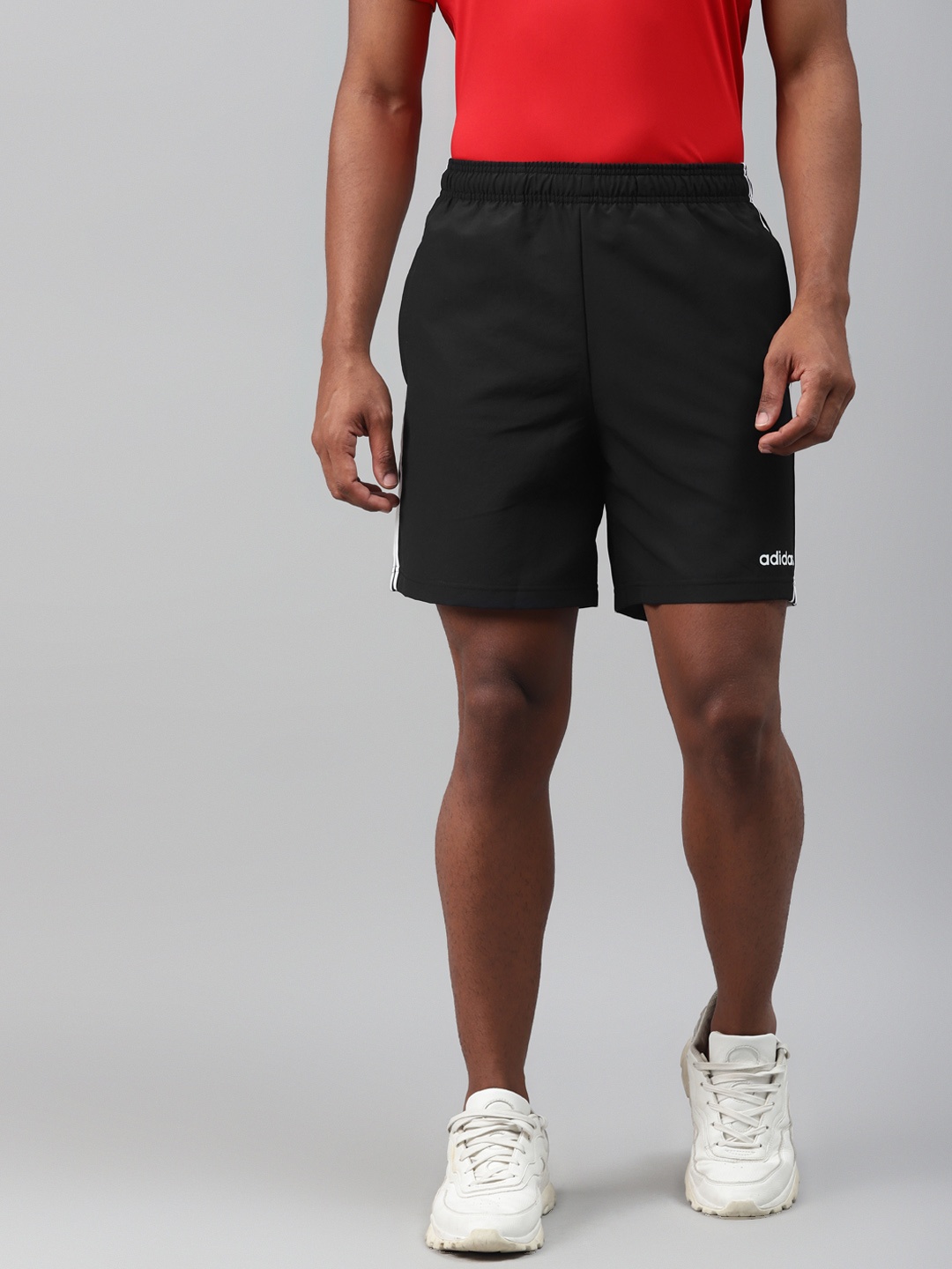 

ADIDAS Men Black Solid 3S Chelsea Sports Shorts