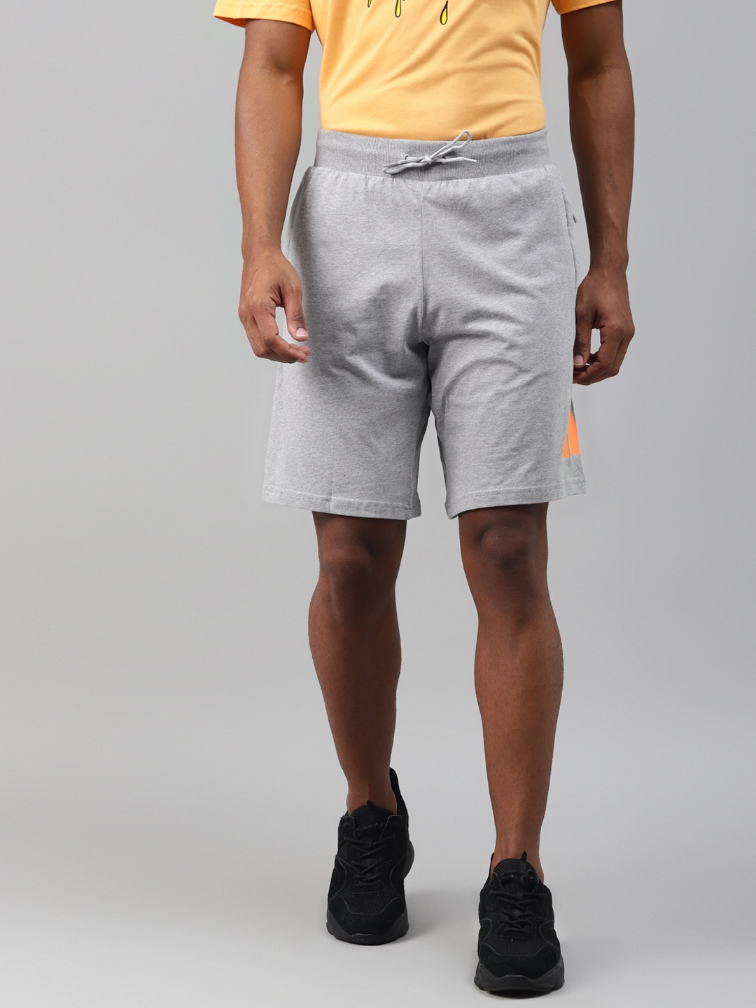 

ADIDAS Men Grey Melange Cotton Solid FI SJMSH Sports Sustainable Shorts