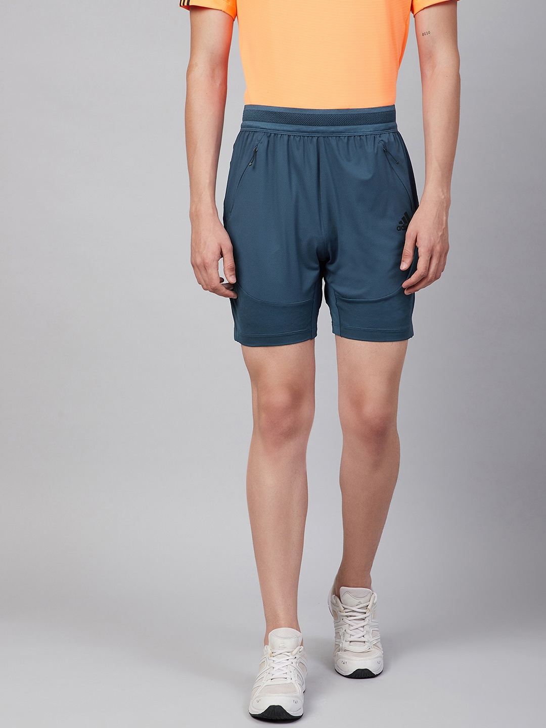 

ADIDAS Men Navy Blue Solid Regular Fit OWN THE Running Sports Sustainable Shorts
