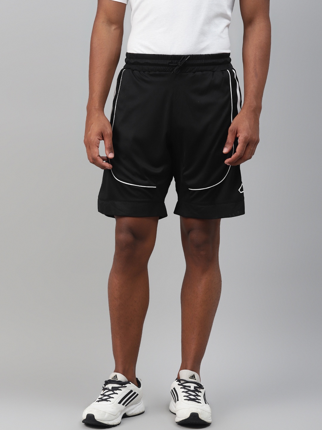 

ADIDAS Men Black Solid Loose Fit Creator 365 2.0 Basketball Shorts
