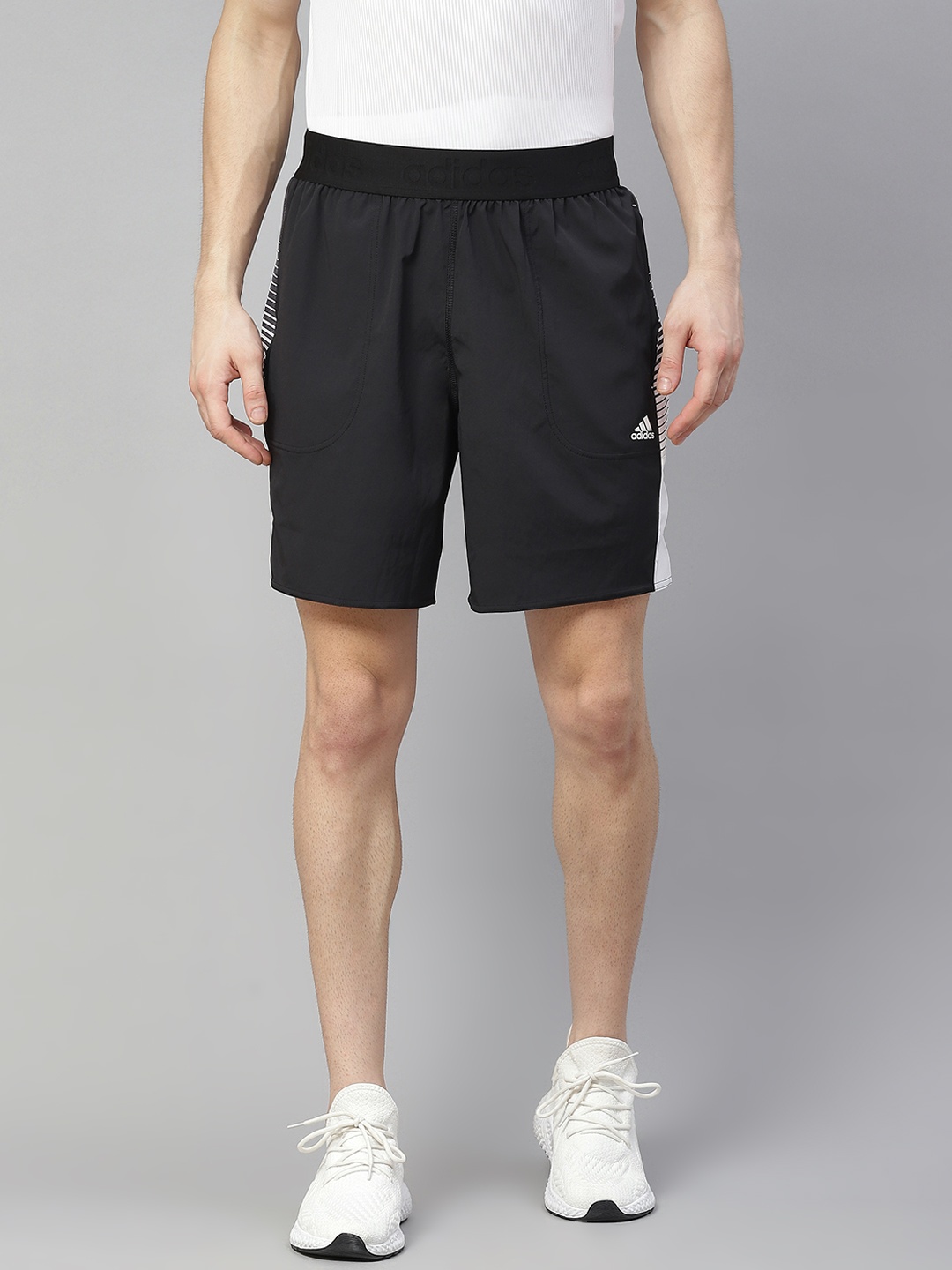

ADIDAS Men Black Solid Training AT Shorts