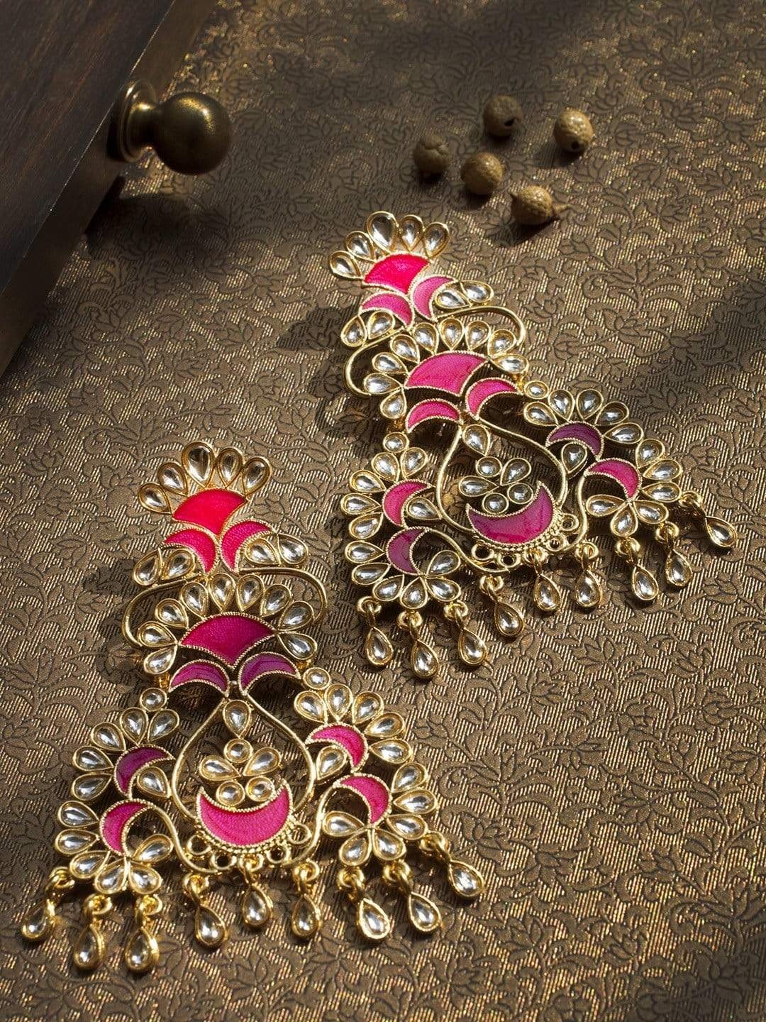 

Rubans Gold-Toned Contemporary Jhumkas