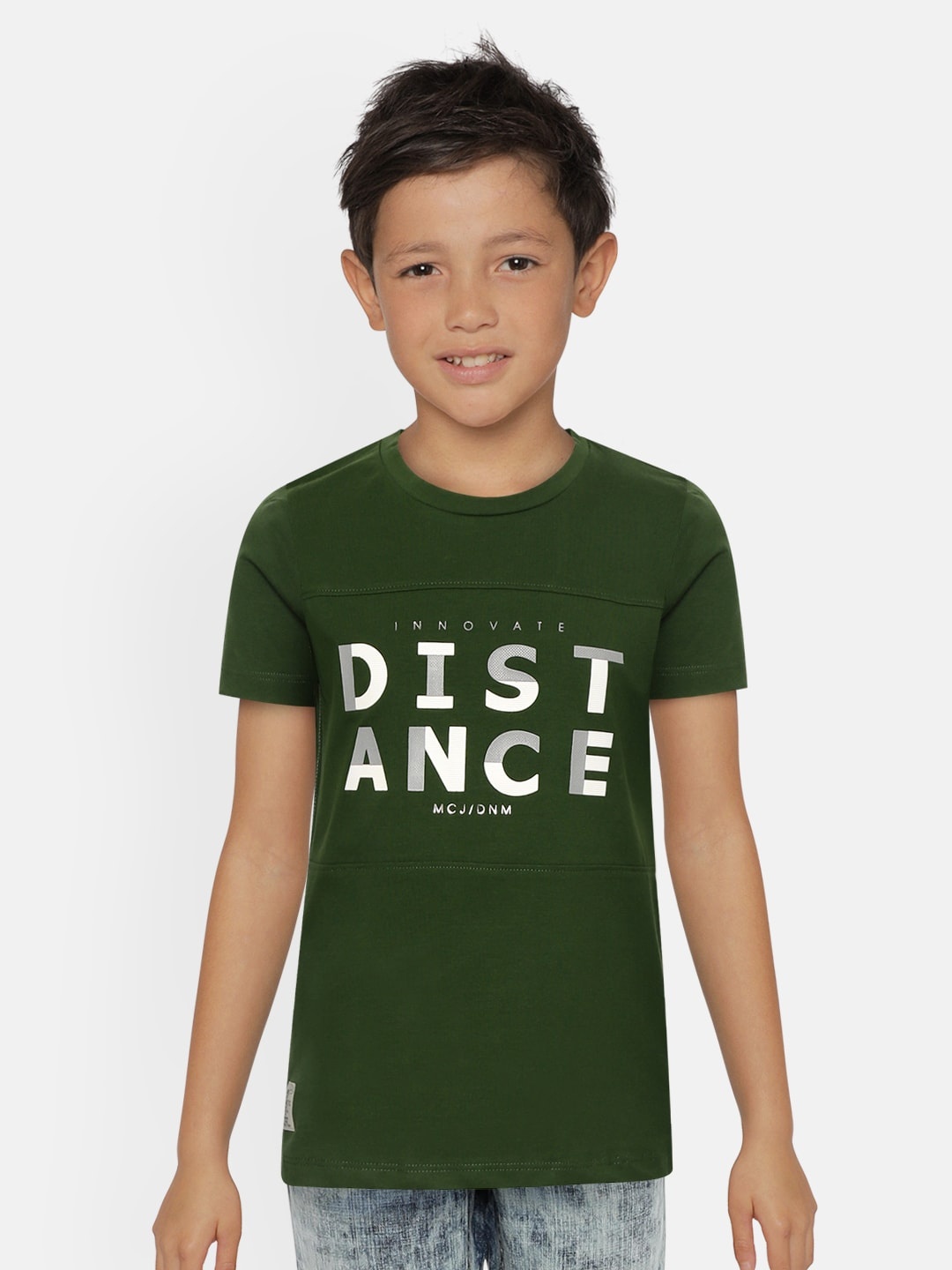 

Monte Carlo Boys Green & White Typography Print Round Neck T-shirt