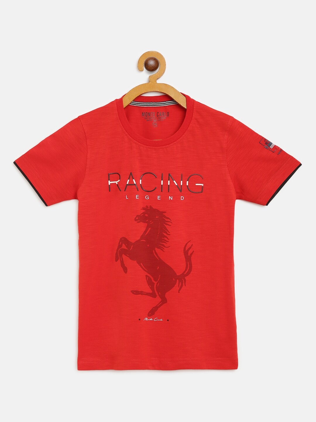 

Monte Carlo Boys Red Printed Round Neck T-shirt