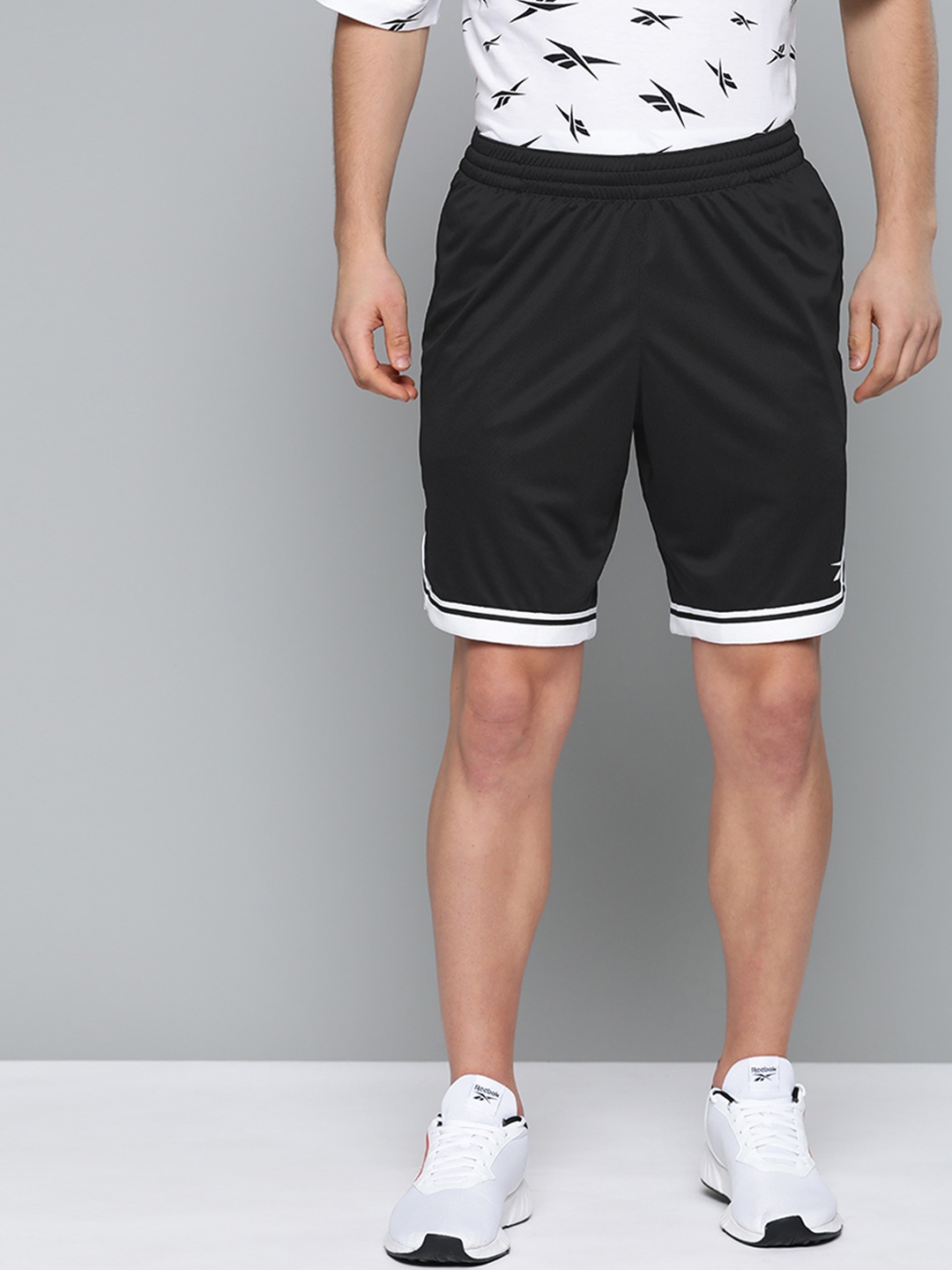 

Reebok Men Black Regular Fit Training Workout Ready Mesh Shorts