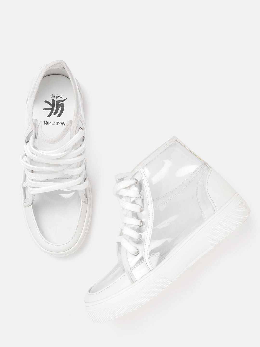 

YK Girls Transparent Mid Top Sneakers