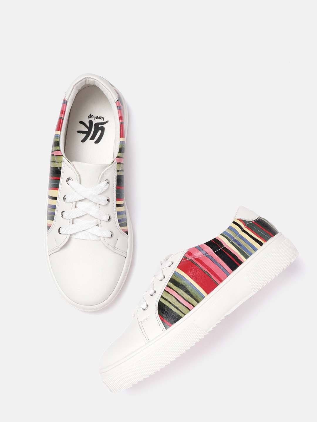 

Yk Boys Multicoloured Striped Sneakers, Multi