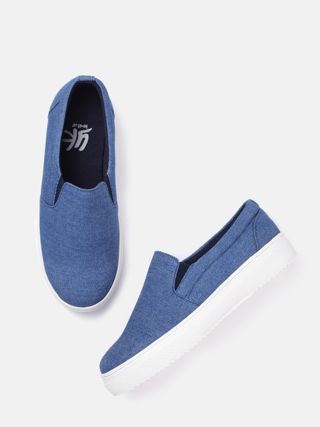 

YK Boys Blue Solid Denim Finish Slip-On Sneakers