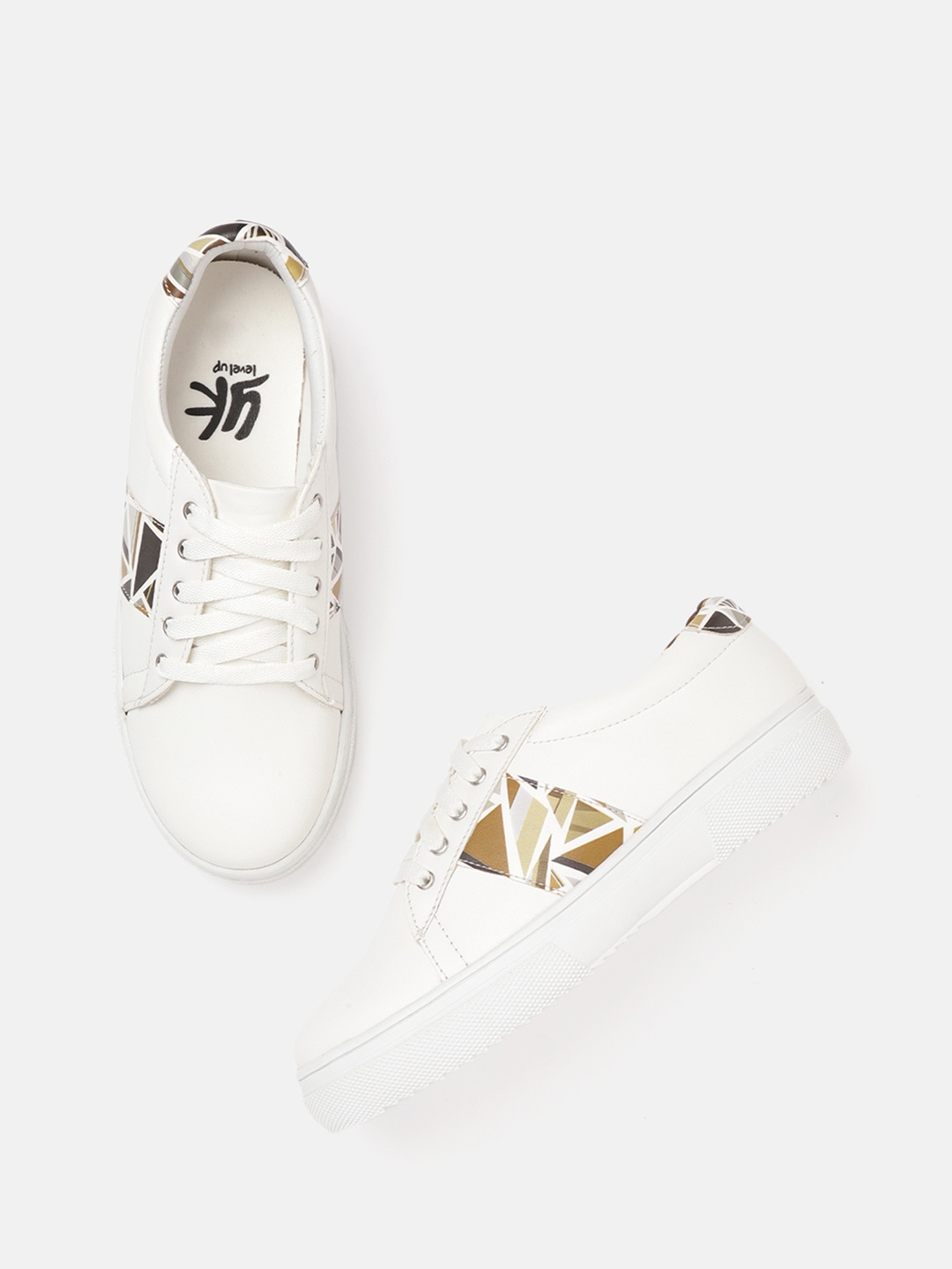 

YK Kids White Printed Detail Sneakers
