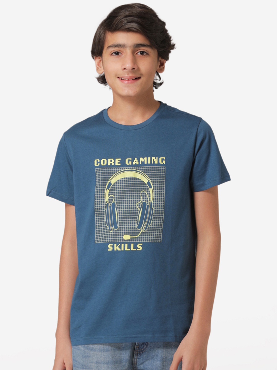 

Red Tape Boys Blue Printed Round Neck T-shirt