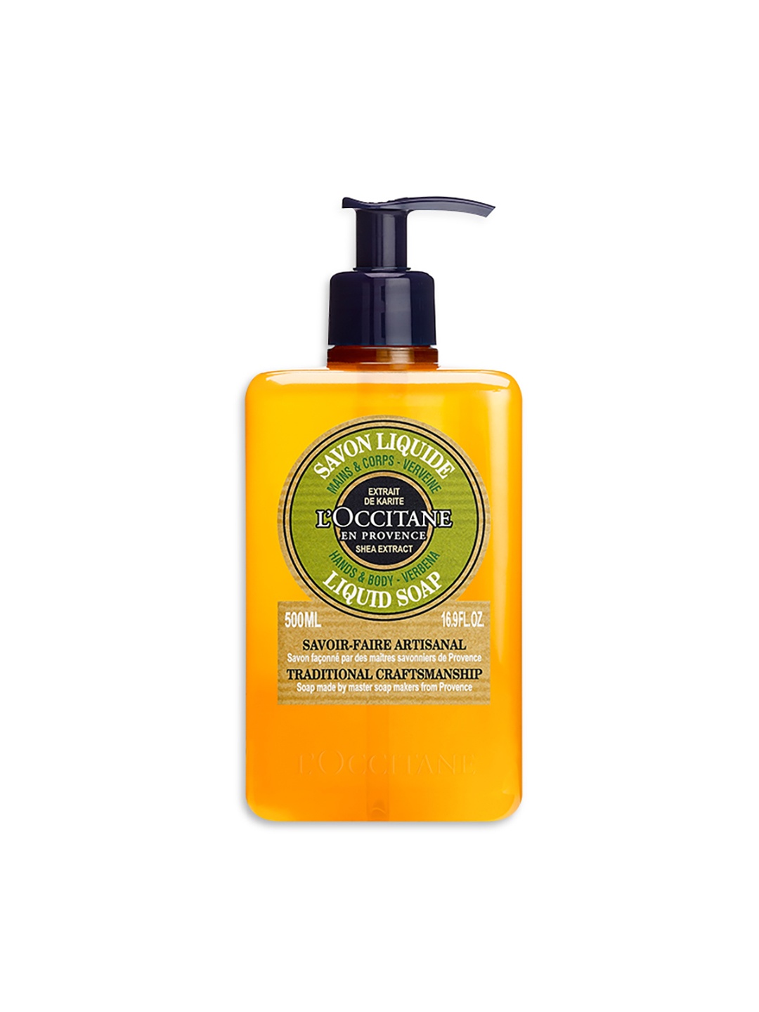 

LOccitane en Provence Shea Verbena Hands & Body Liquid Soap 500ml, Transparent