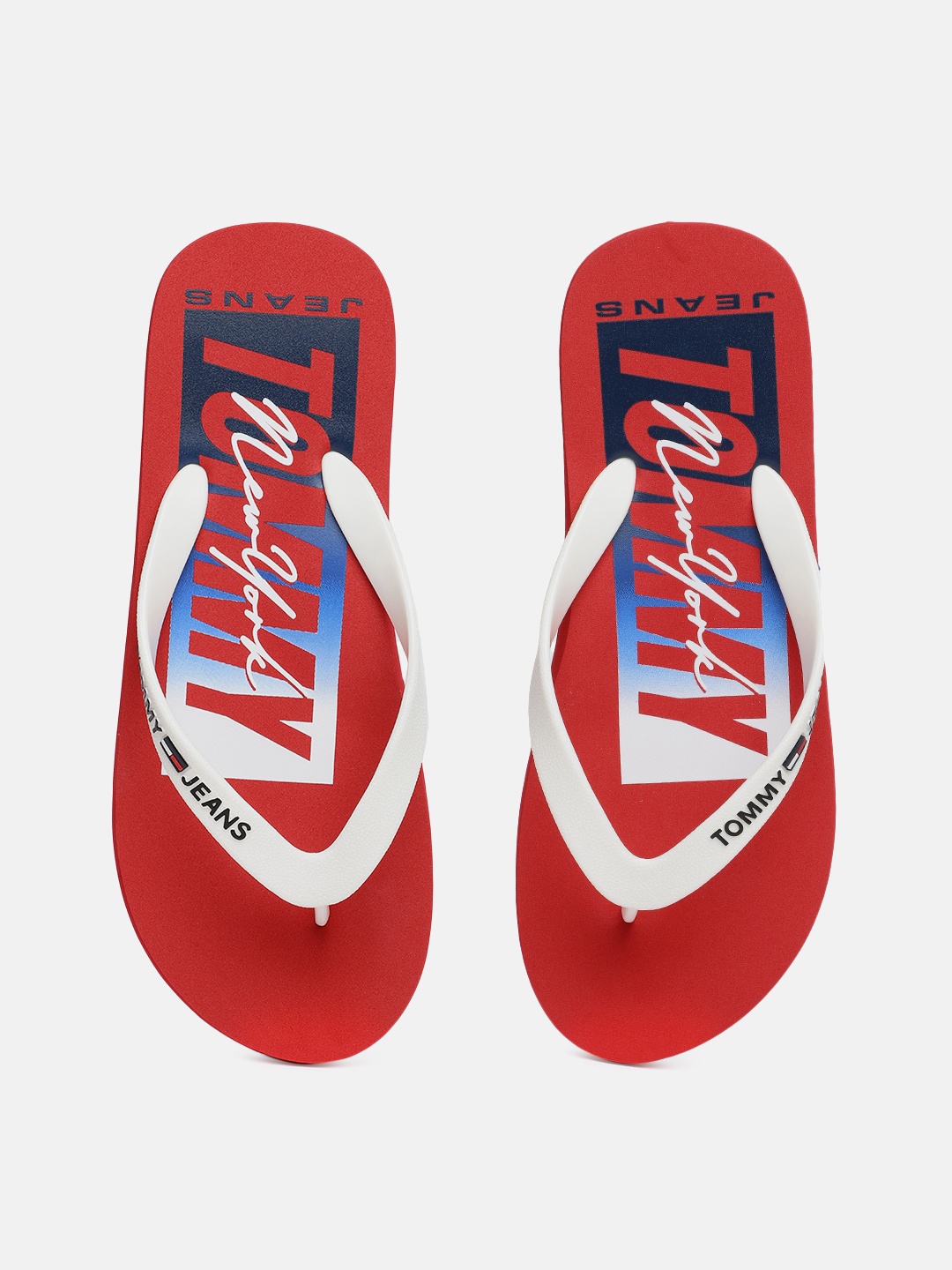 

Tommy Hilfiger Men Red & White Printed Thong Flip-Flops