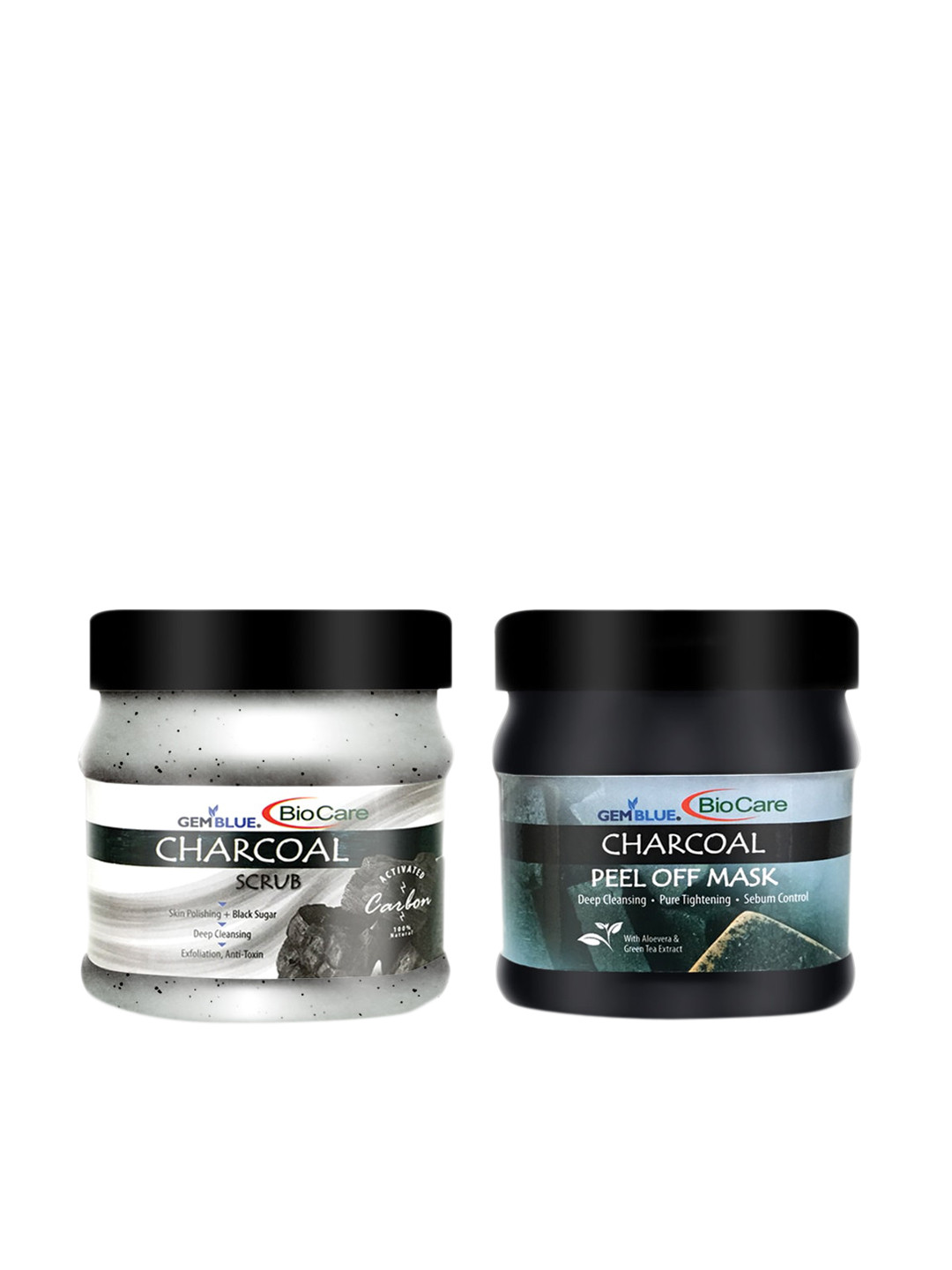 

GEMBLUE BioCare Set Of Charcoal Scrub & Peel Off Mask, Brown