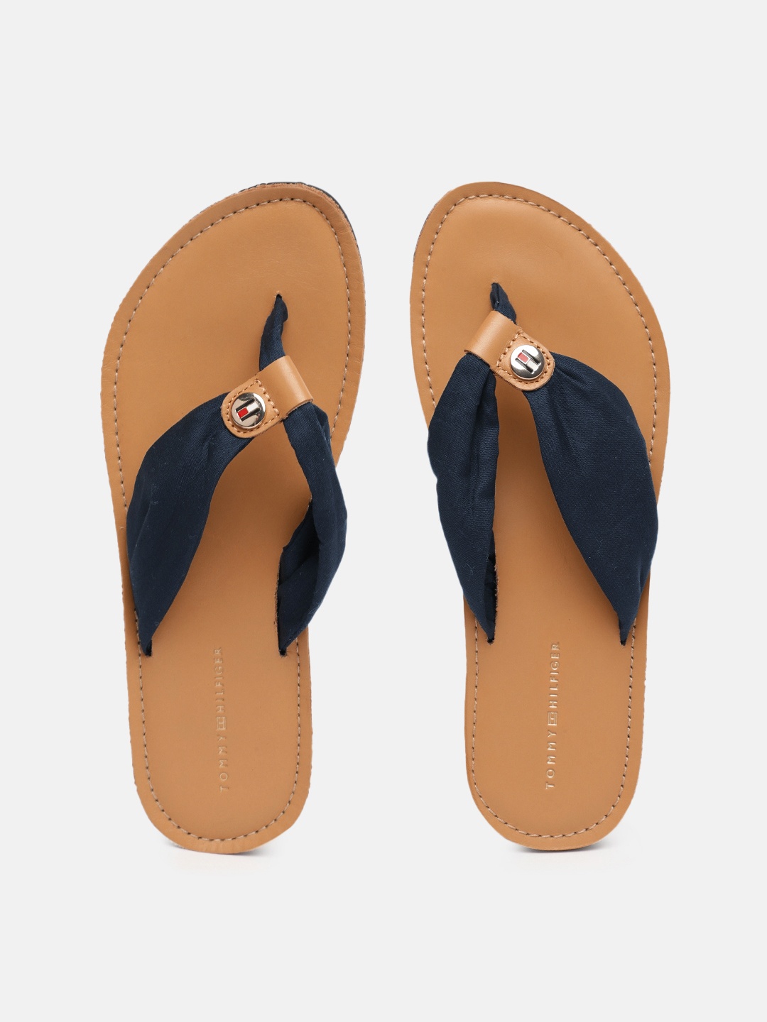 

Tommy Hilfiger Women Navy Blue Solid Open Toe Flats