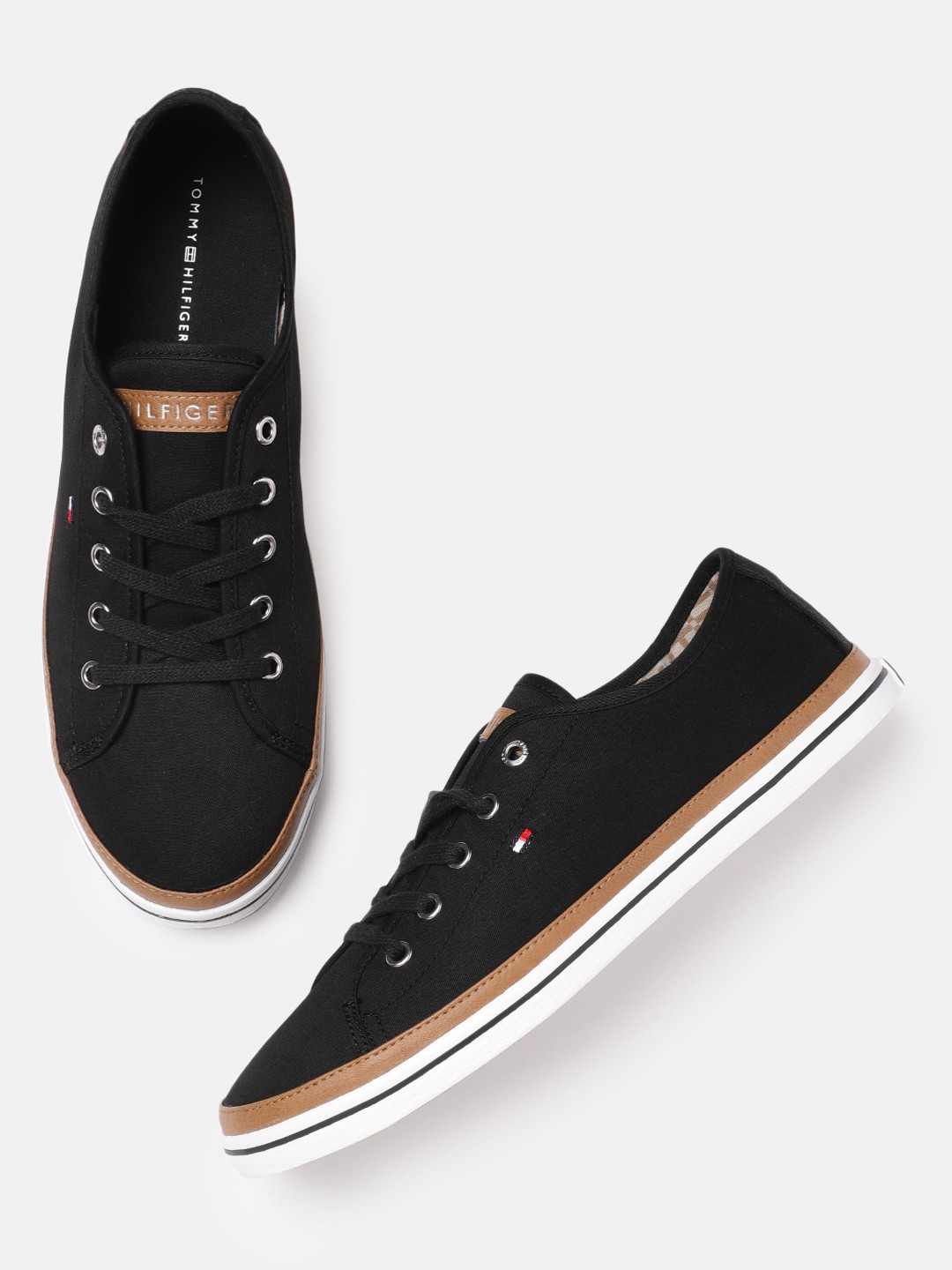 

Tommy Hilfiger Women Black Solid ICONIC KESHA Sneakers
