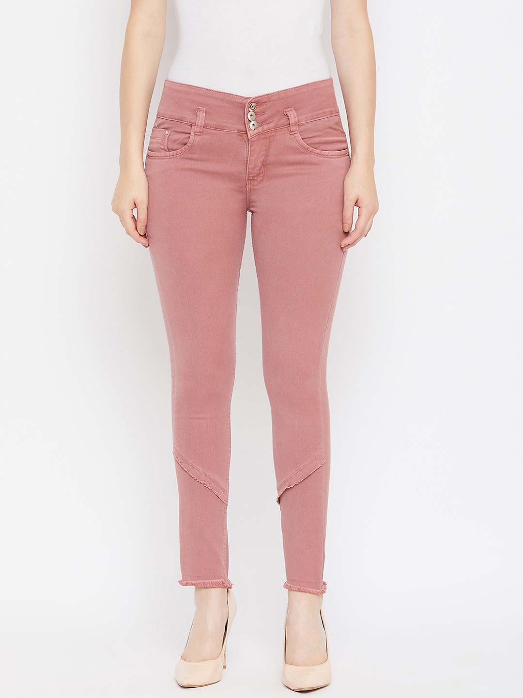 

Purple Feather Women Pink Skinny Fit High-Rise Highly Clean Look Jeans