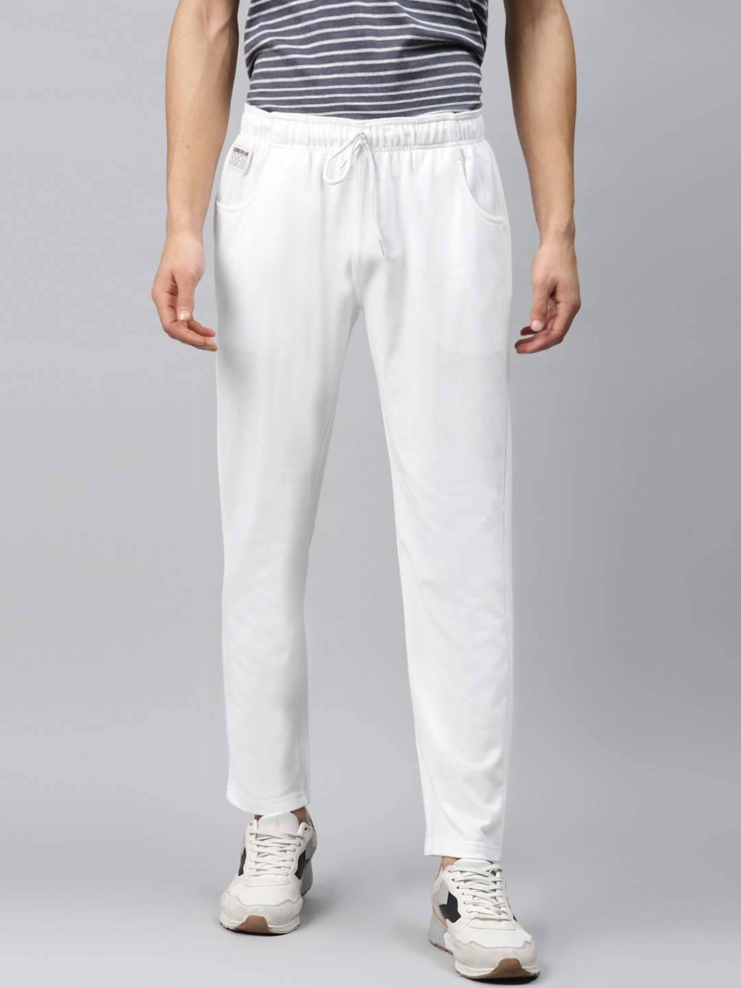 

Hubberholme Men White Solid Regular Fit Track Pants