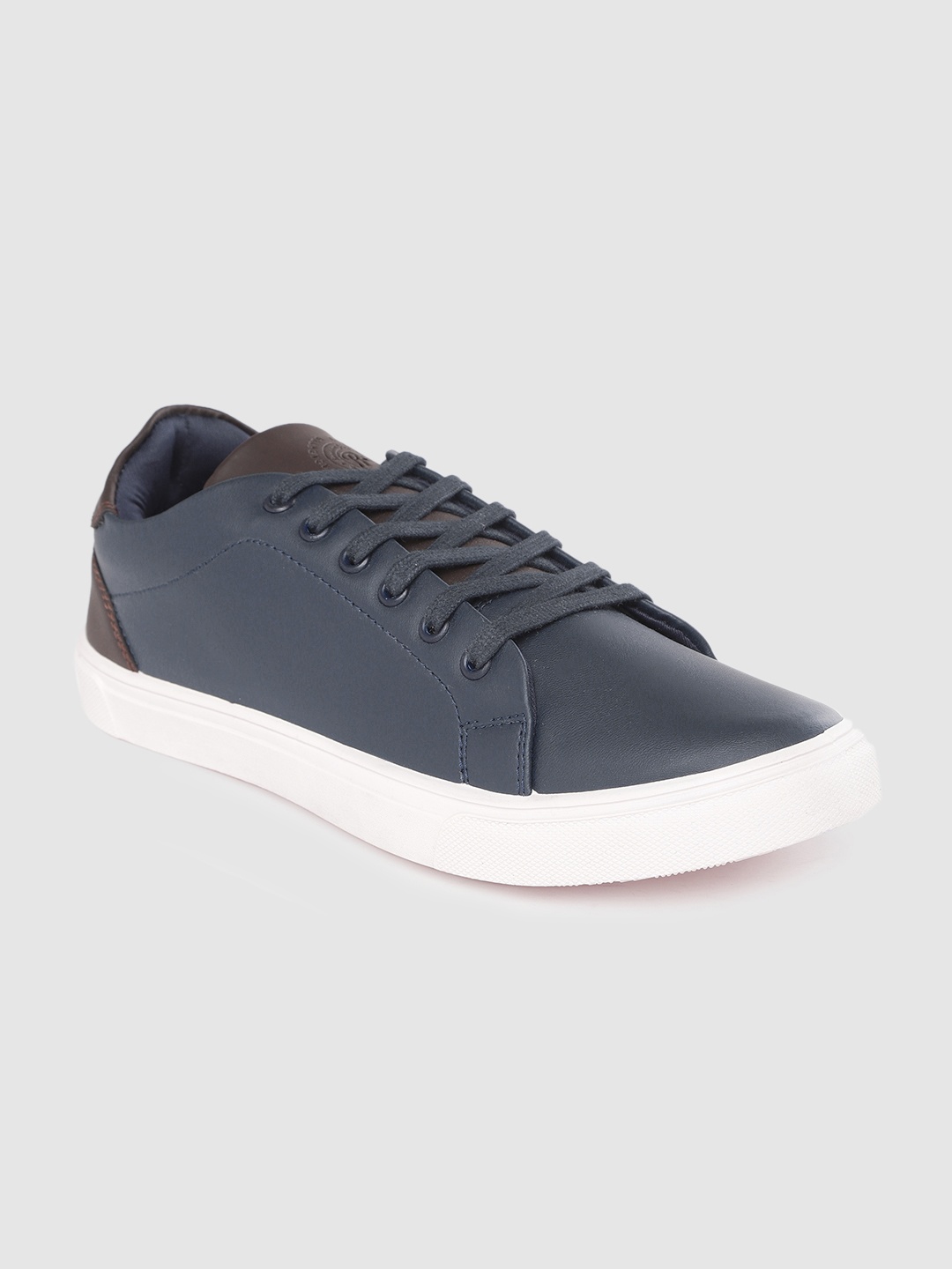 

The Roadster Lifestyle Co Men Navy Blue & Coffee Brown Solid Sneakers