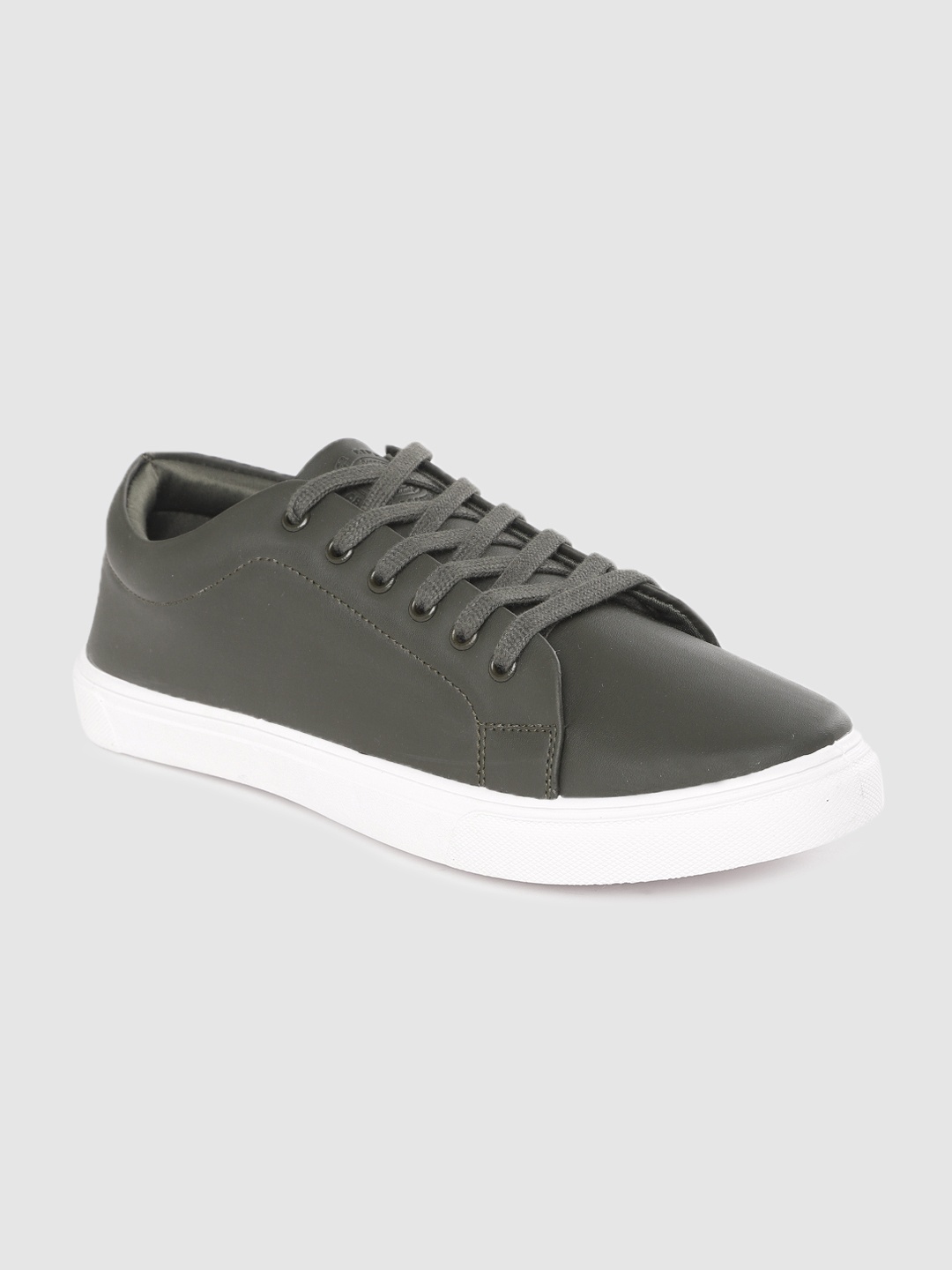 

The Roadster Lifestyle Co Men Olive Green Solid Sneakers
