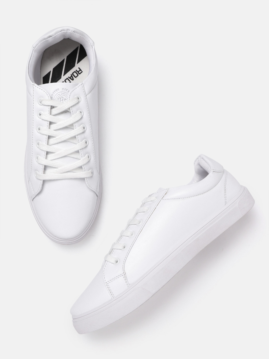 

The Roadster Lifestyle Co Men White Solid Sneakers
