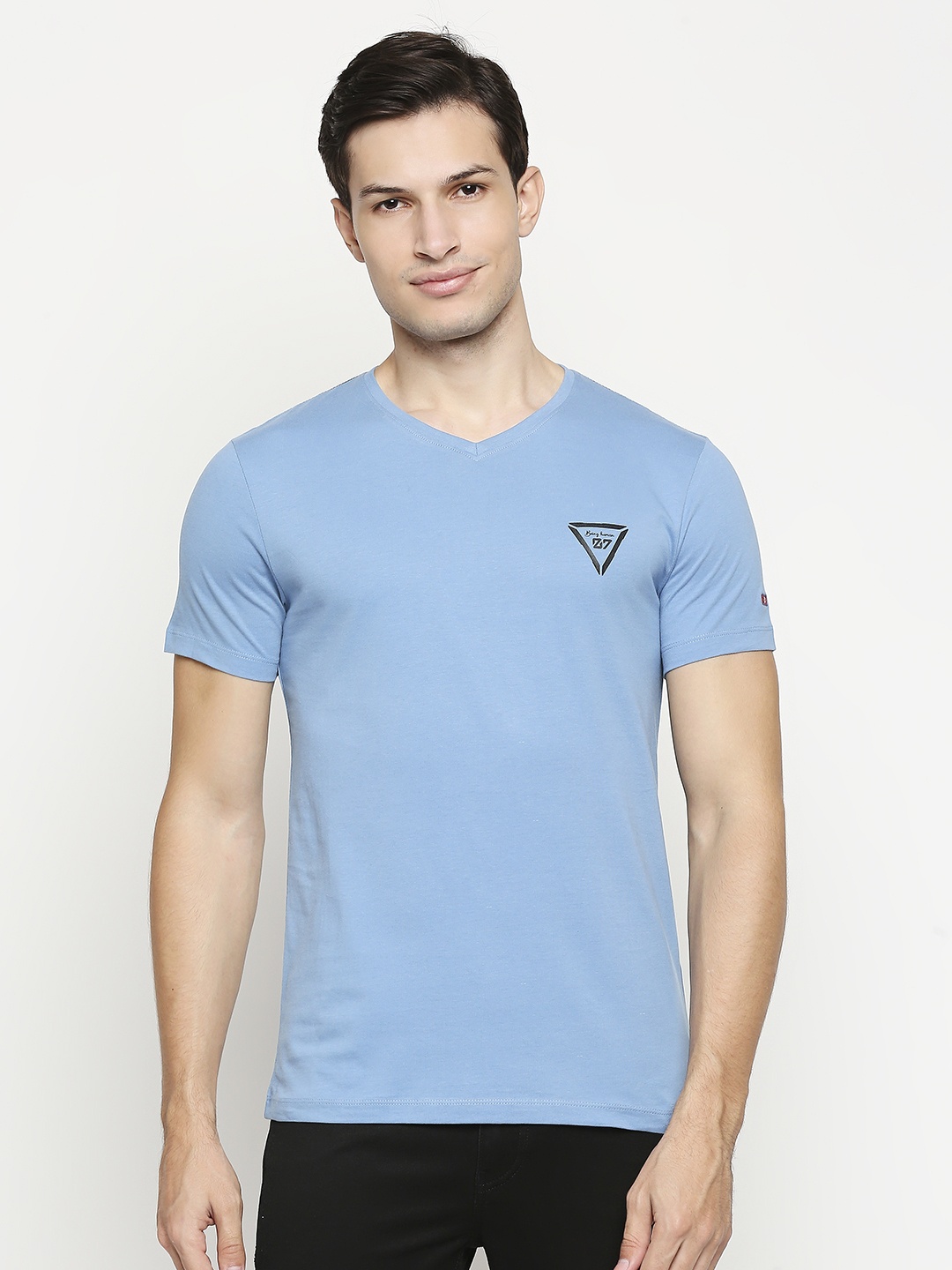 

Being Human Men Blue Brand Logo Pure Cotton T-shirt