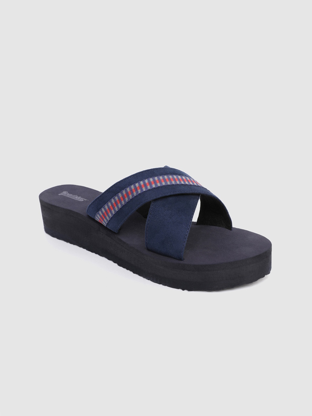 

The Roadster Lifestyle Co Women Blue Striped Sliders
