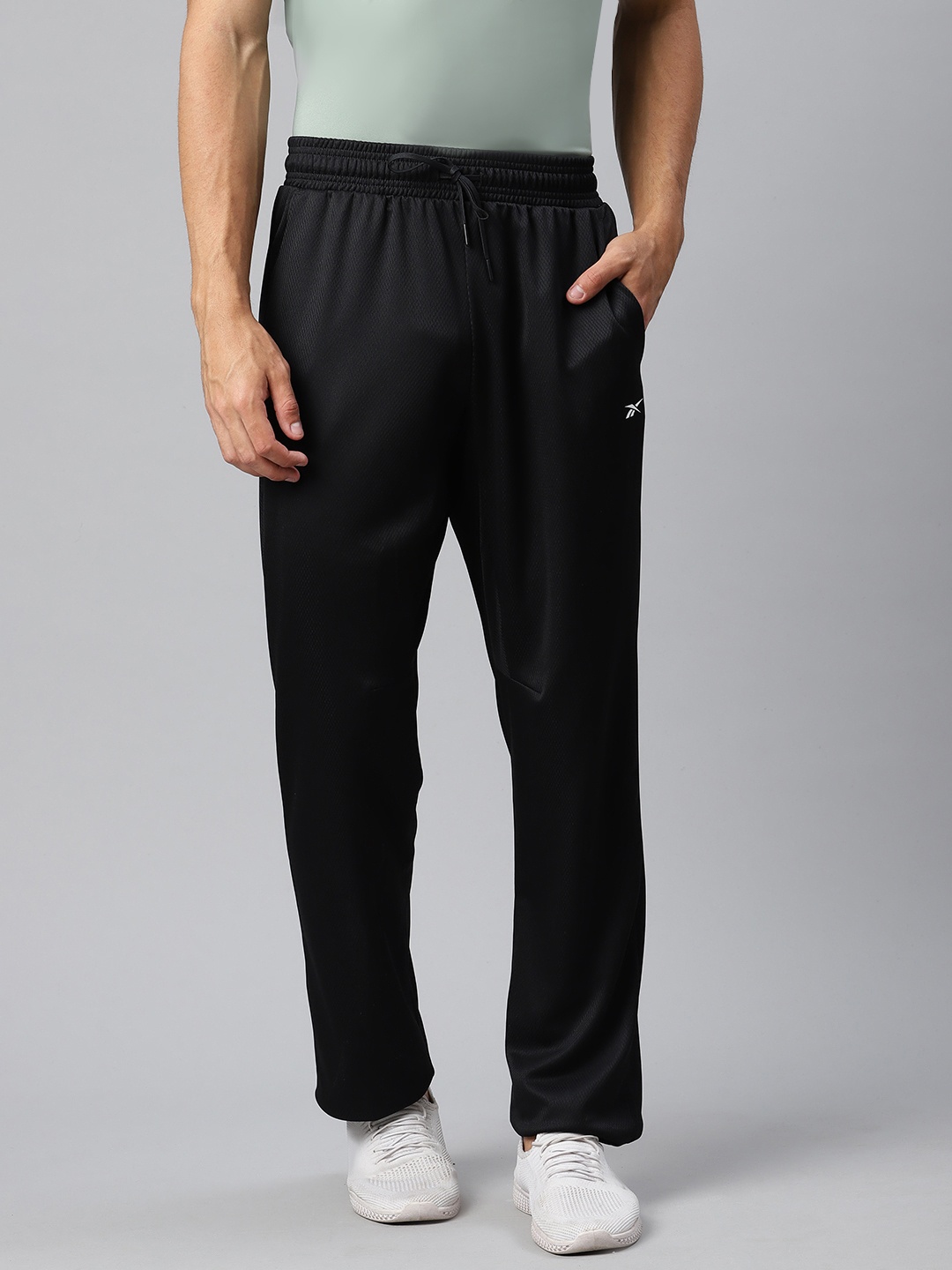 

Reebok Men Black Solid Training Workout Ready Track Pants