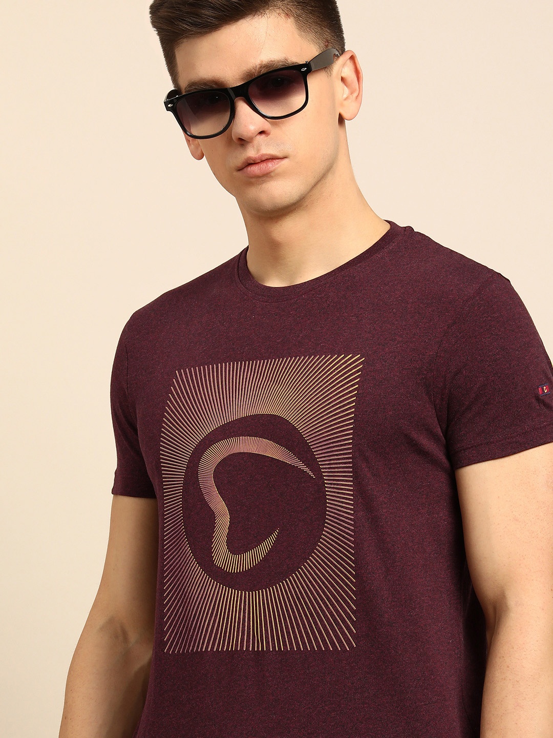 

Being Human Men Burgundy Printed T-shirt
