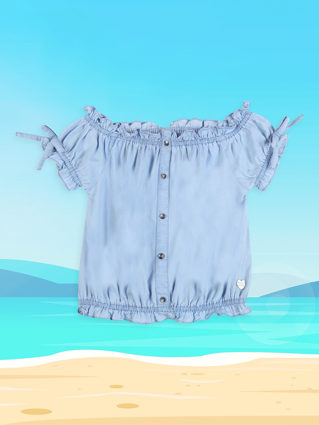 

Pepe Jeans Girls Blue Solid Top