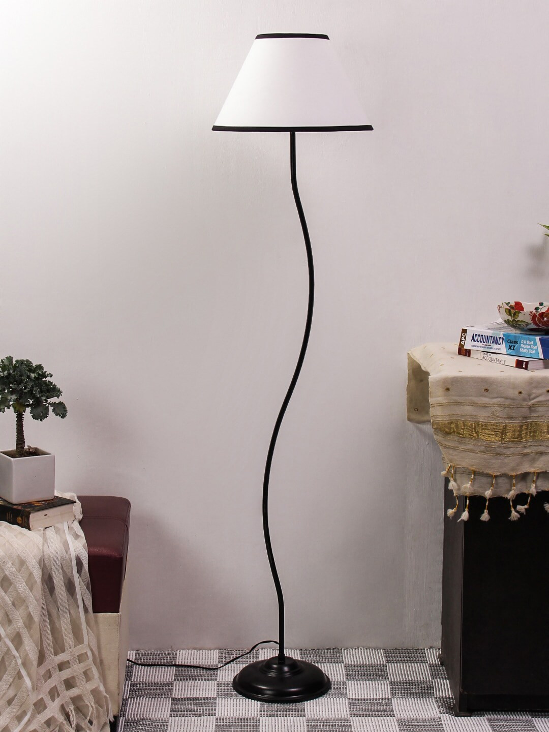 

Devansh White & Black Solid Contemporary Club Lamp