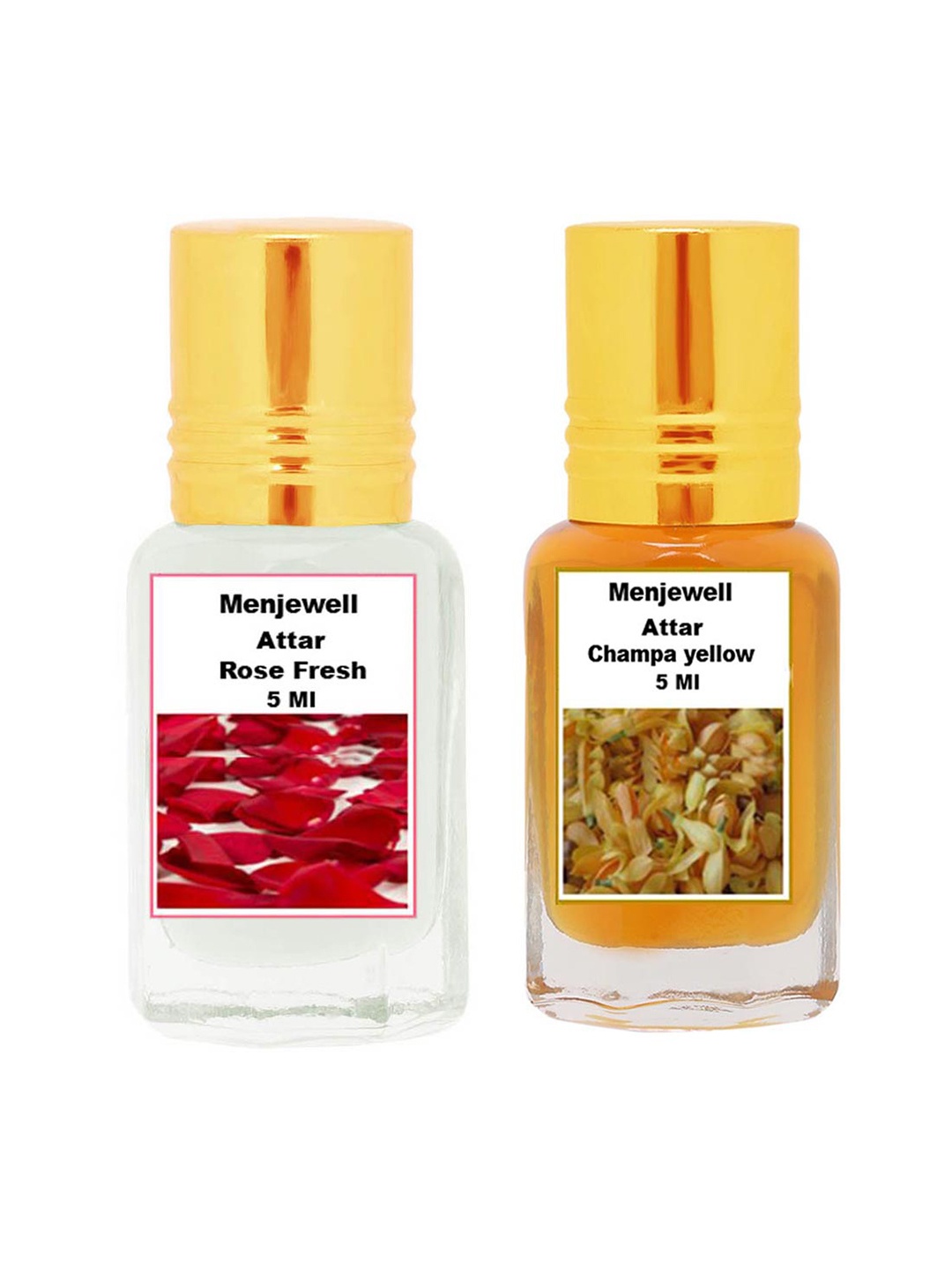 

Menjewell Rose & Champa Attar Perfume Each 5ml, Orange