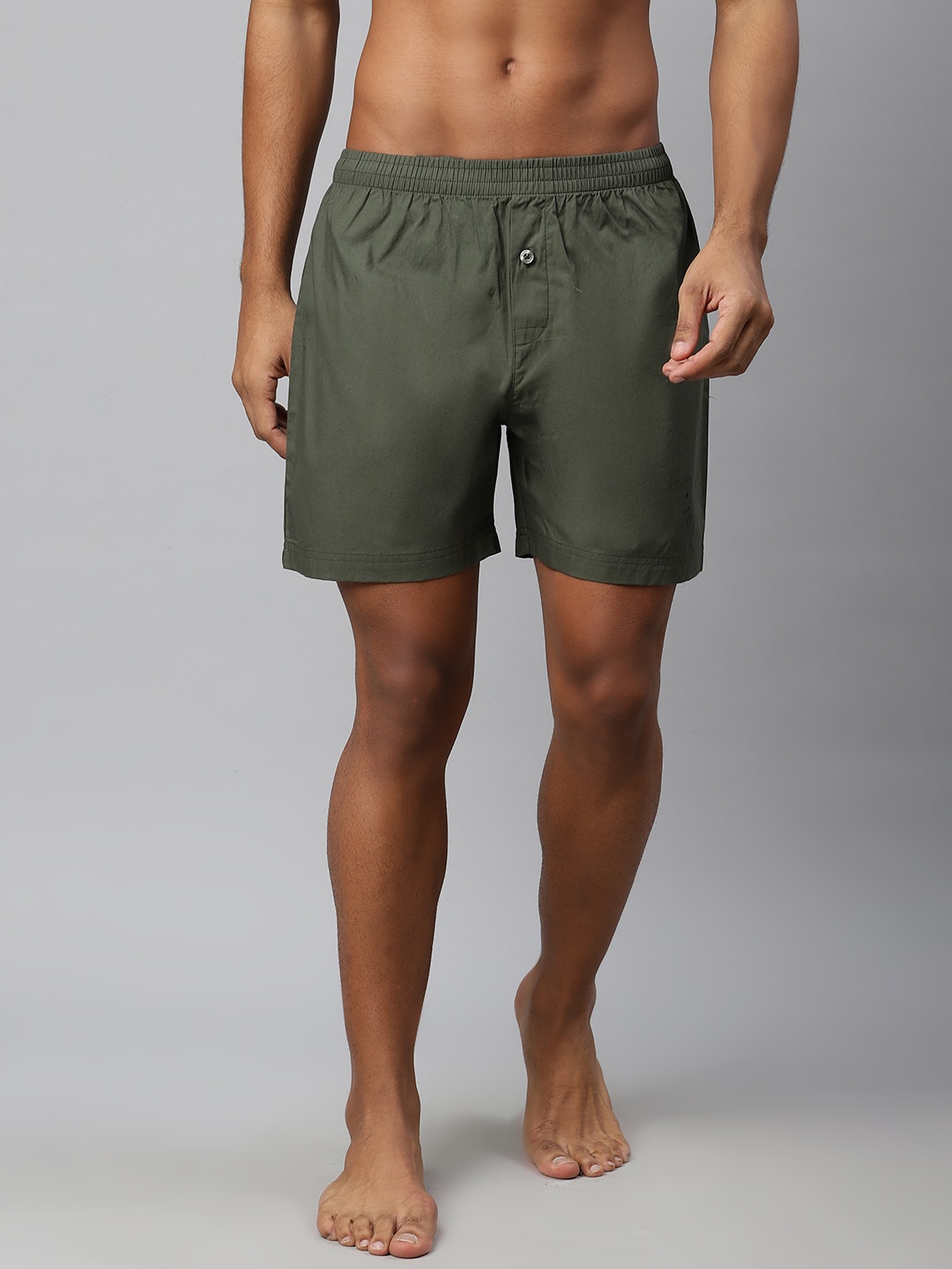 

Puma Men Olive Green Solid Pure Cotton Boxers 93214203