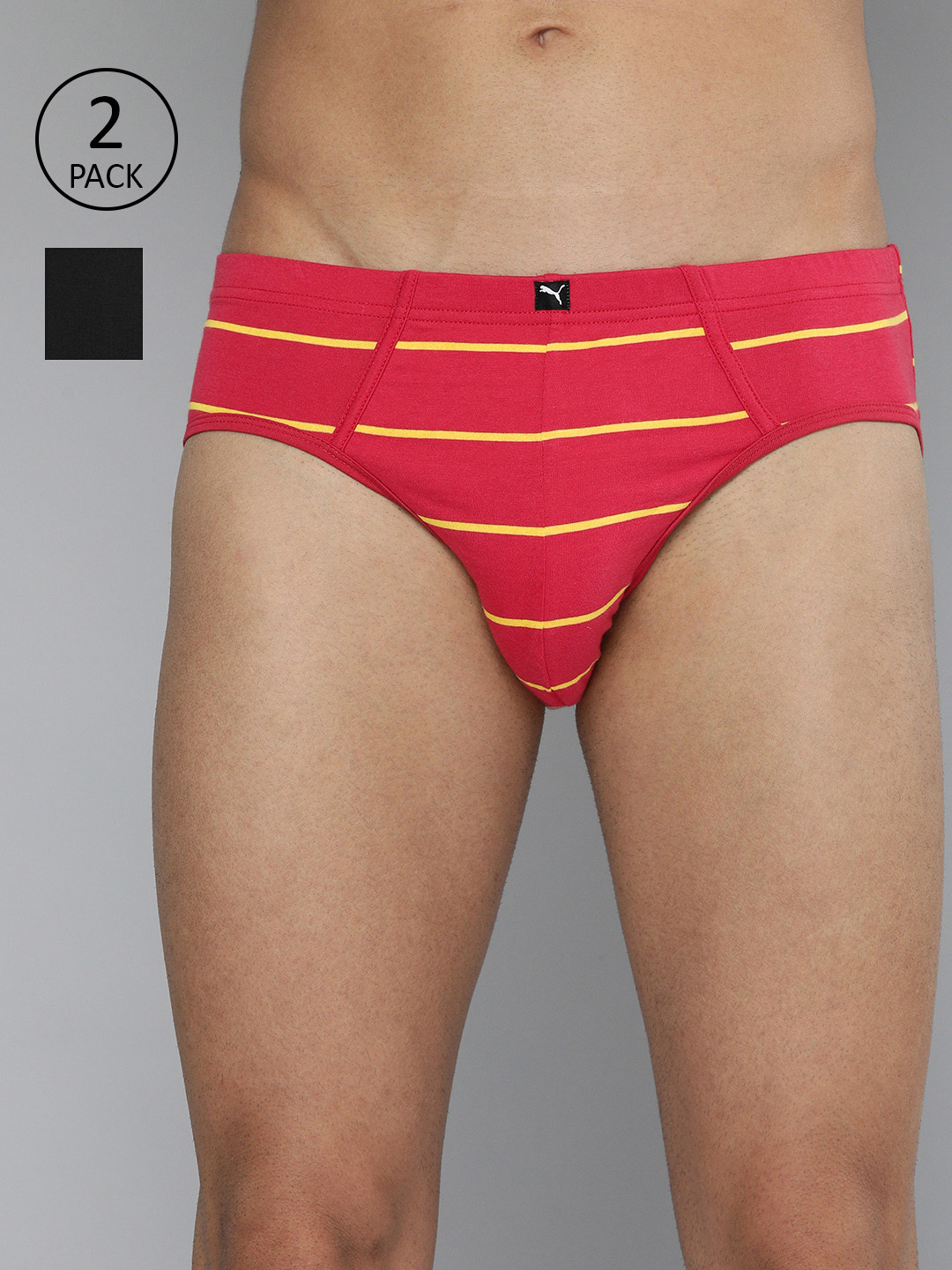 

Puma Men Pack of 2 Stretch Briefs 93211301, Black