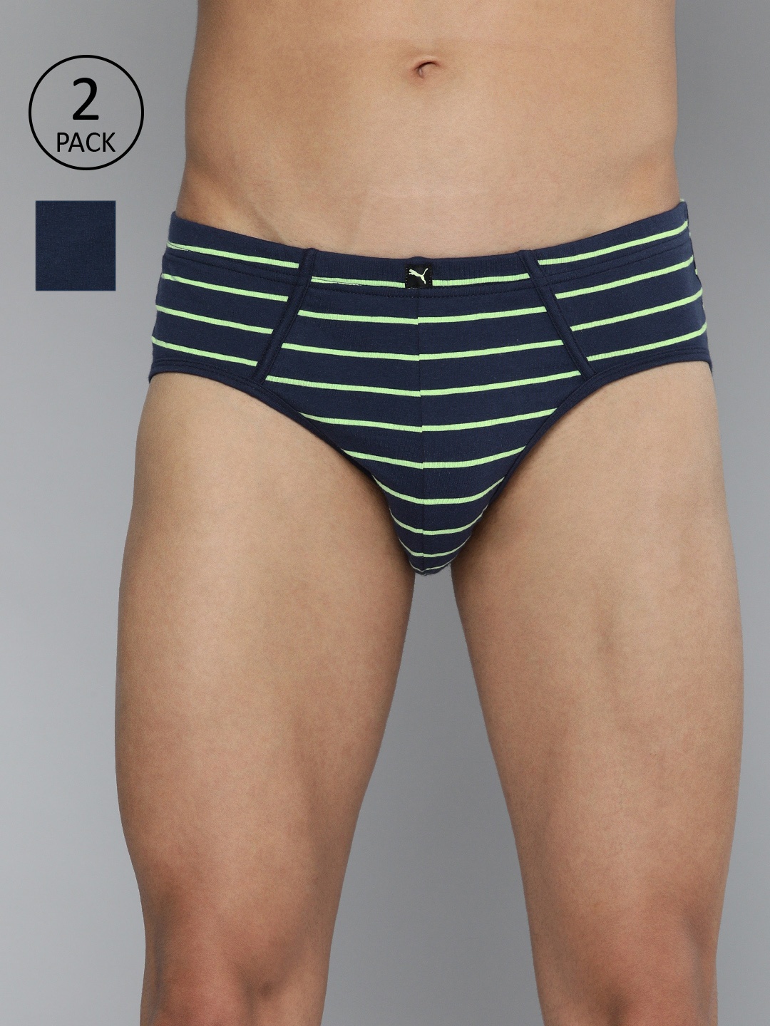 

Puma Men Pack of 2 Stretch Briefs 93211201, Navy blue